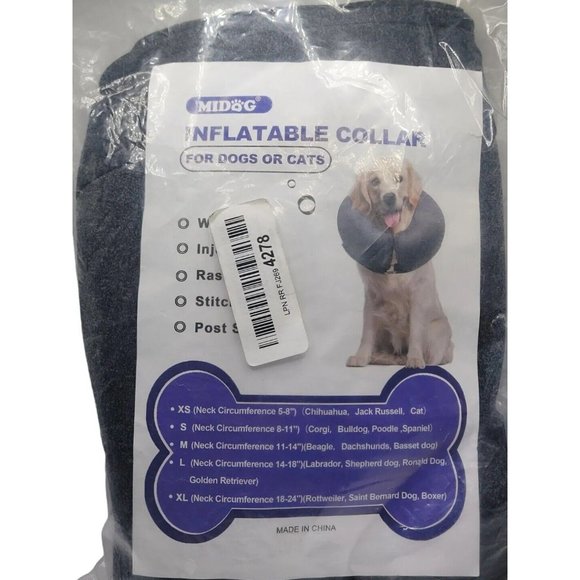 Midog Protective Recovery Soft Dog Cone XL Pet Inflatable Collar Surgery X-Large - Picture 1 of 5